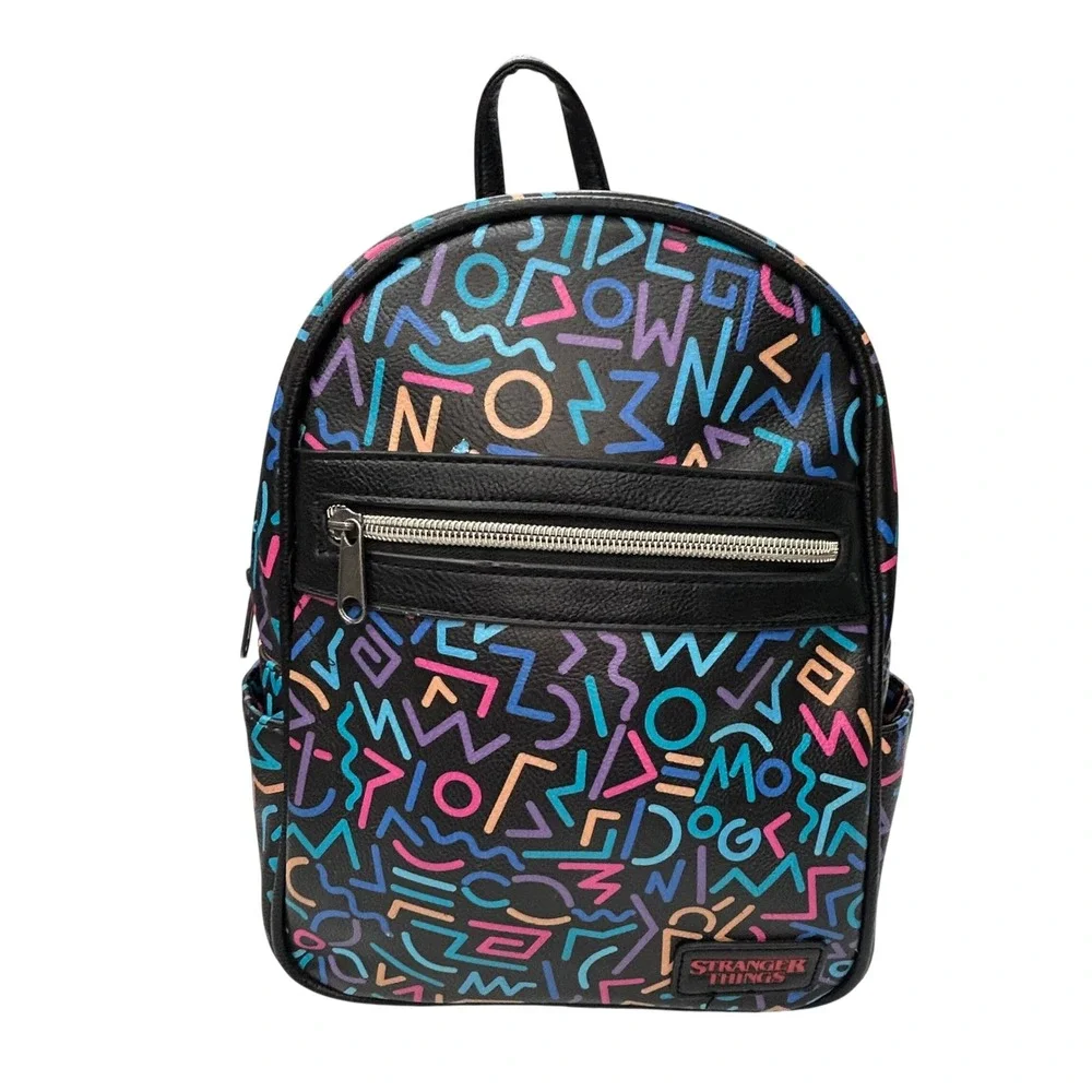 Funko Stranger Things Mini Backpack 80s 90s Retro Faux Leather Black Bag